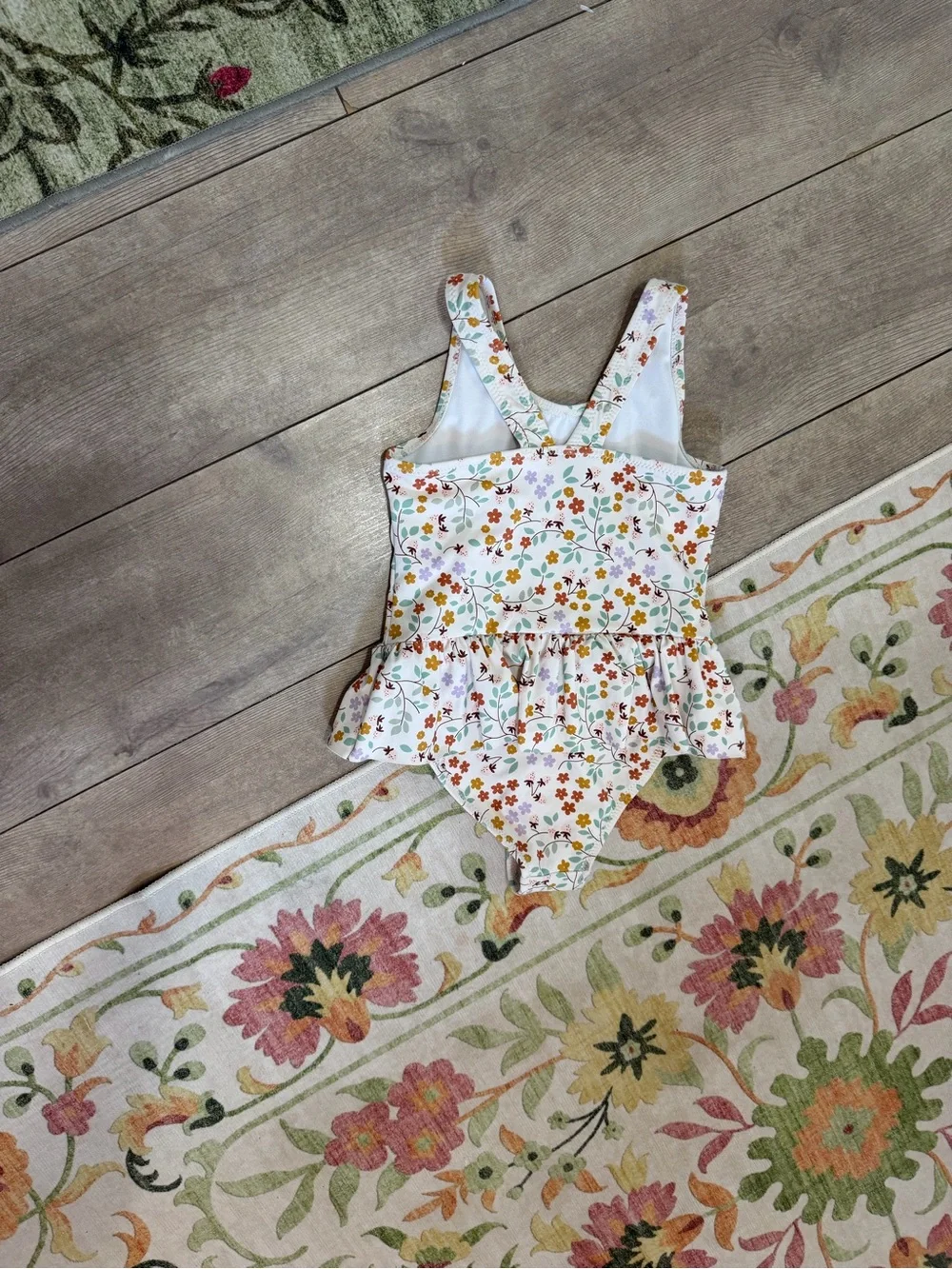 Modern Moments by Gerber Toddler Girl Swimsuit 4T Boho Floral Ruffle One-Piece